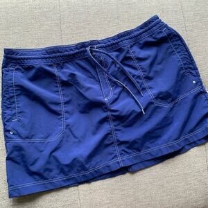 Lands' End Blue Lightweight Active Skirt Athleisure Outdoor Mature Woman 16W